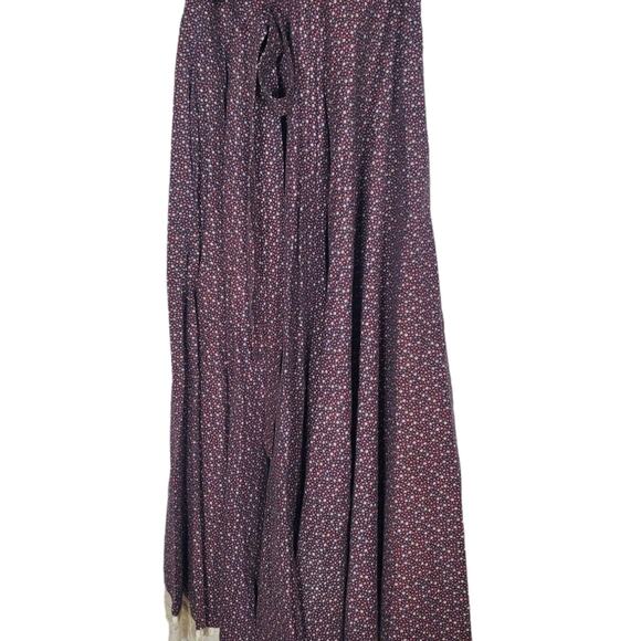 Gunne Sax Rare Prairie Boho Purple Floral Calico Dress Sz 5 vintage gold label - Picture 8 of 14